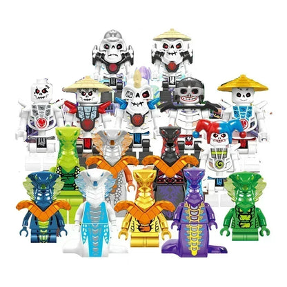 Hot Toys Anime Characters 24 Pieces Ninja Mini Figure Building Block Toys Mini Doll Doll Figure Blocks Kids Toys Birthday Gifts
