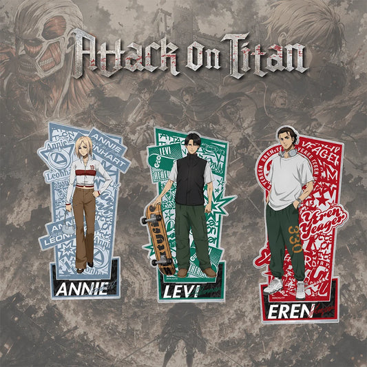 Attack On Titan Annie Leonhart 15cm Acrylic Stand Keychain Casual Streetwear Ver Tabletop Ornament Desk Room Decor Figure Gift