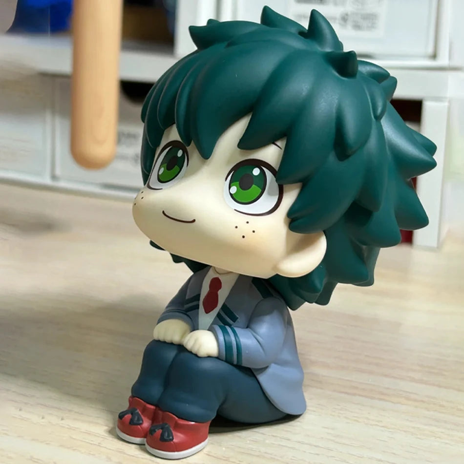 10cm boku no hero academy anime figure midoriya izuku action figure bakugo katsuki/todoroki shoto statuette pvc collection toys