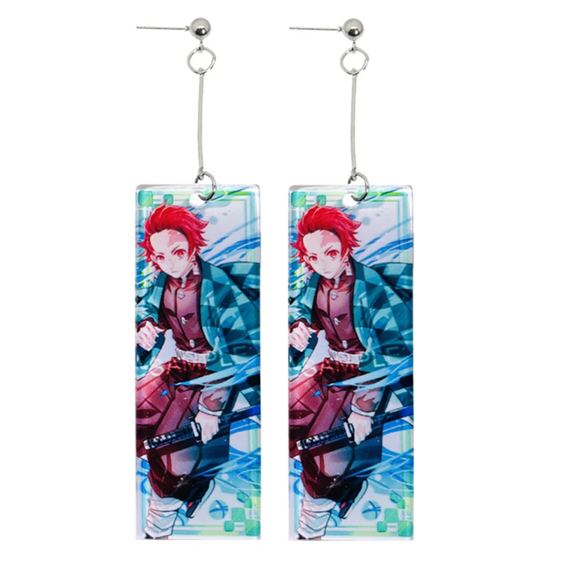 Demon Slayer Tanjiro Hanafuda Earrings
