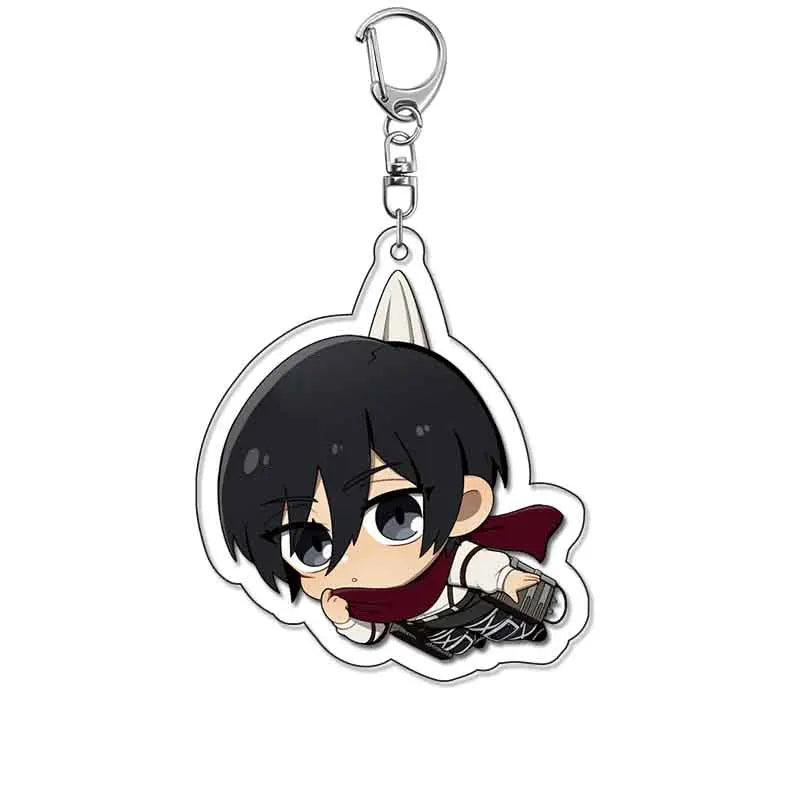 Attack On Titan Eren Jäger Anime Acrylic Keychain Jewelry Animation Products Key Chain Bag Charms Creative Pendant Friends Gift