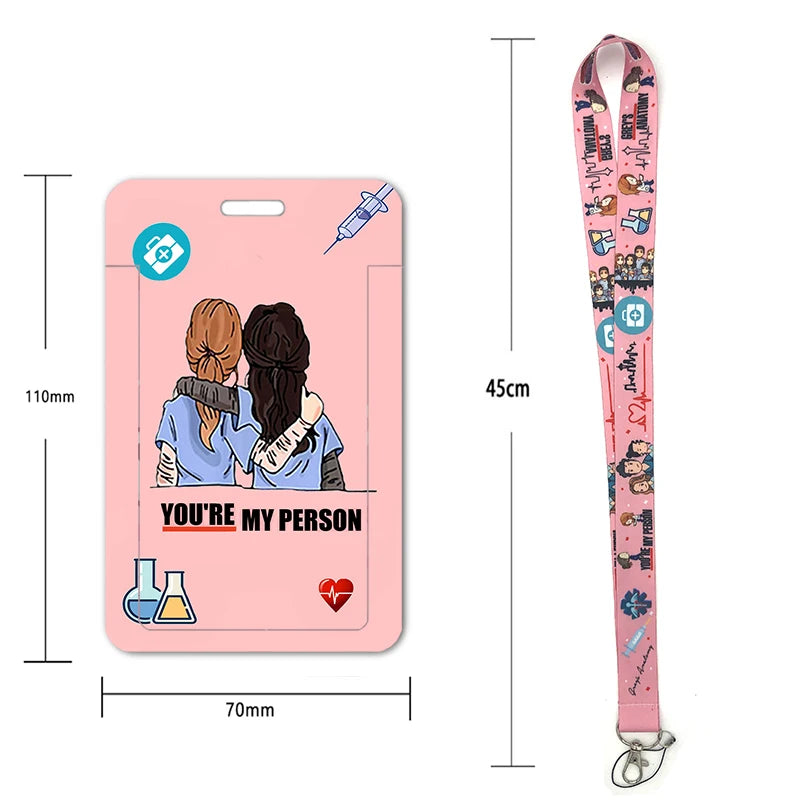 100 Styles Anatomy Credential Holder Keychains Neck Lanyard Pass Card Anime Credit Card Holder Keychain Straps Wholesale