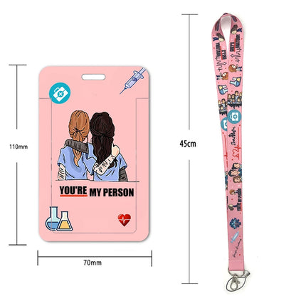 100 Styles Anatomy Credential Holder Keychains Neck Lanyard Pass Card Anime Credit Card Holder Keychain Straps Wholesale