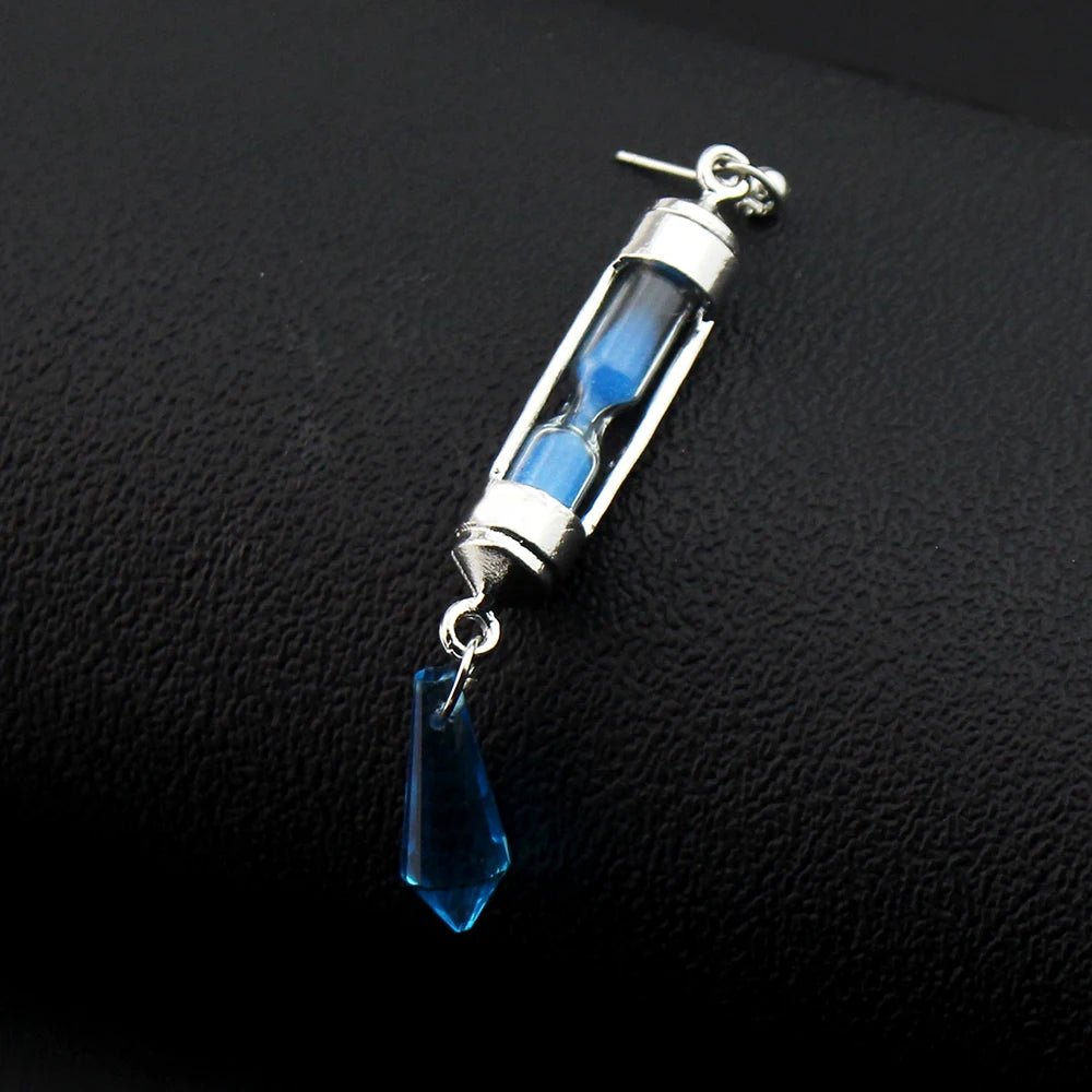 Anime Vanitas Earrings The Case Study of Vanitas No Karte Props Hourglass Earrings Ear Cuff Cosplay Jewelry Ear Studs Gifts