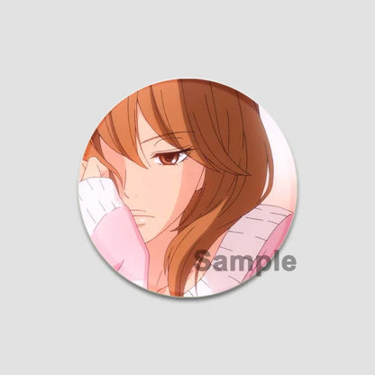 Kimi Ni Todoke Tinplate Pin Round Cartoon Snap-in Brooches