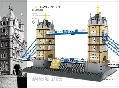 MOC World Famous Architecture Edifice Opera House Building Blocks Villa Savoye Bridge Tower Toy Children Birthday Christmas Gift