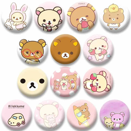 Rilakkuma Bear Badge Pin