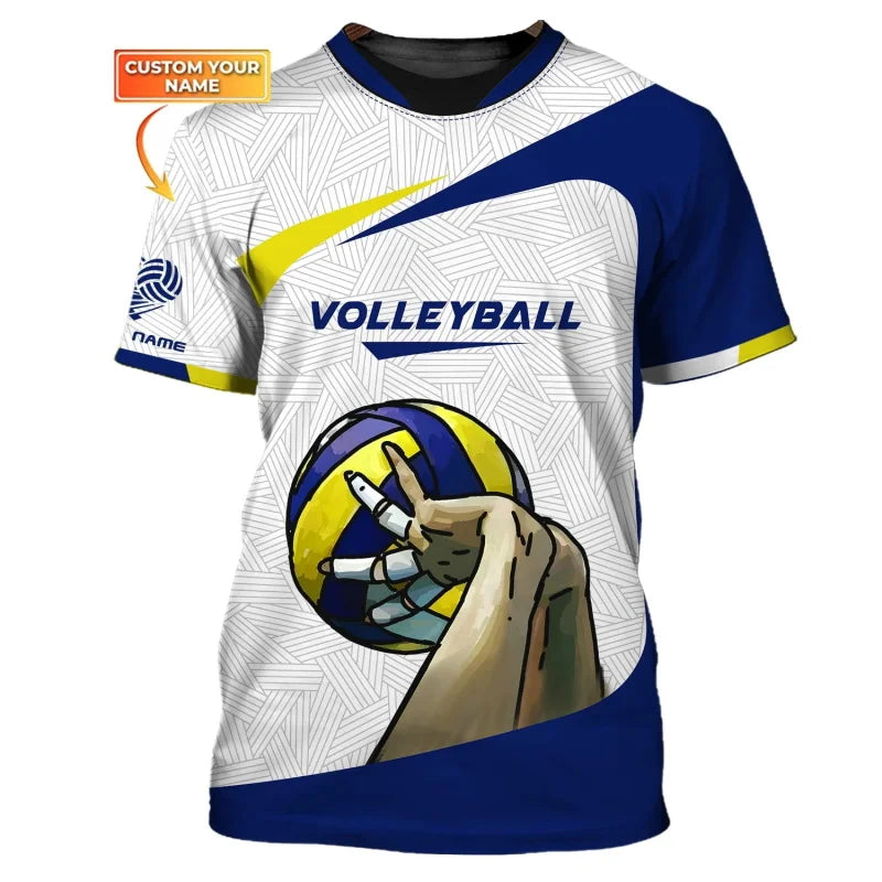 Volleyball Custom Name Oversized T-Shirt