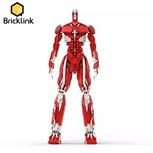 Bricklink MOC Anime Attack on Titan Action Figures Bricks Colossus Titan Mecha Robot Sets Building Blocks Toys For Children Gift