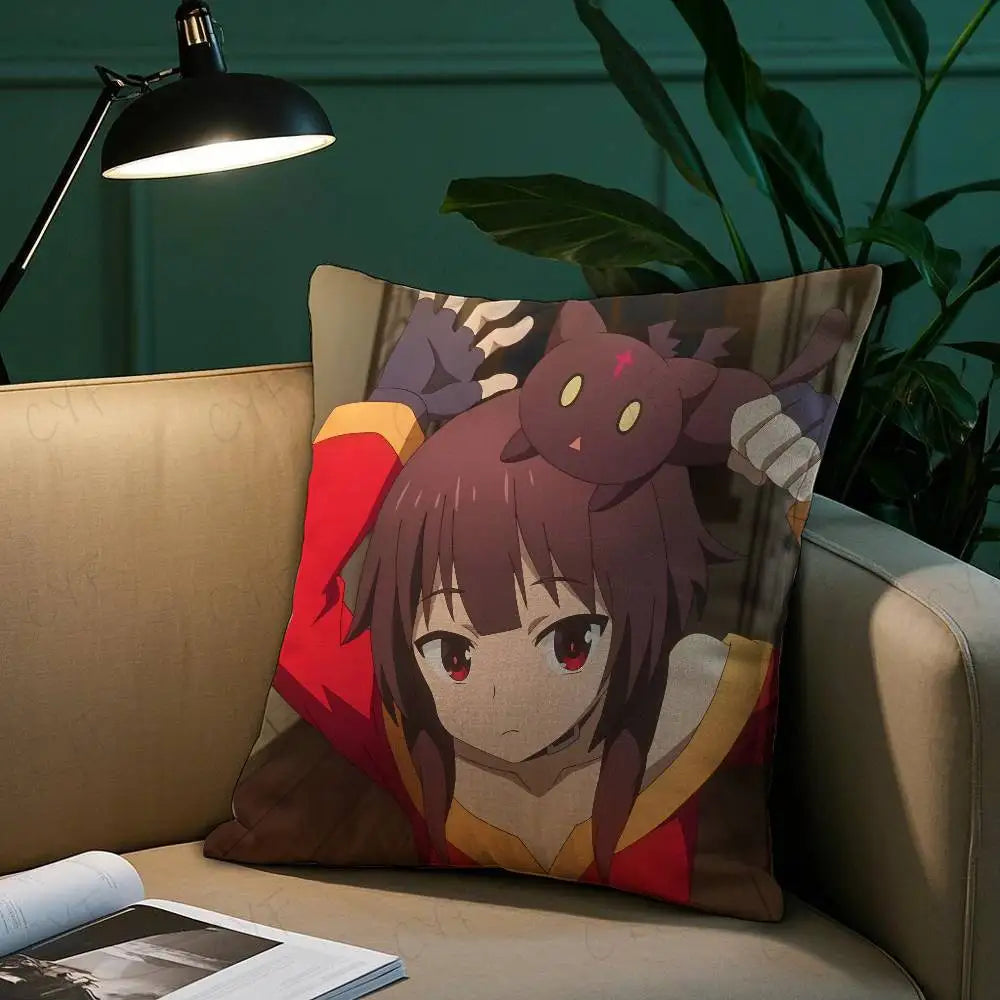 Anime k-KonoSuba M-Megumin Pillow Case Custom Printed Brushed Fleece
