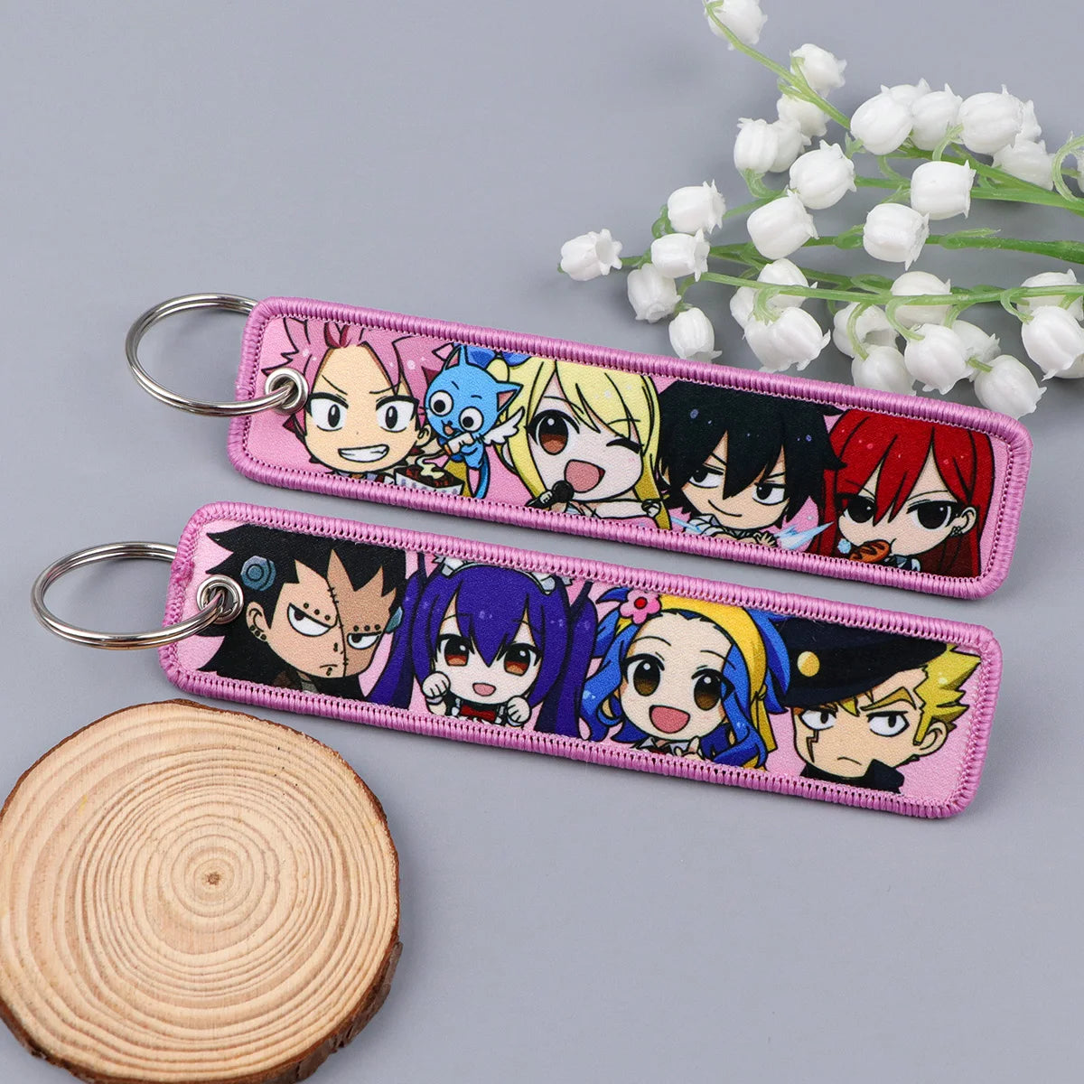Anime Character Embroidery Keychain