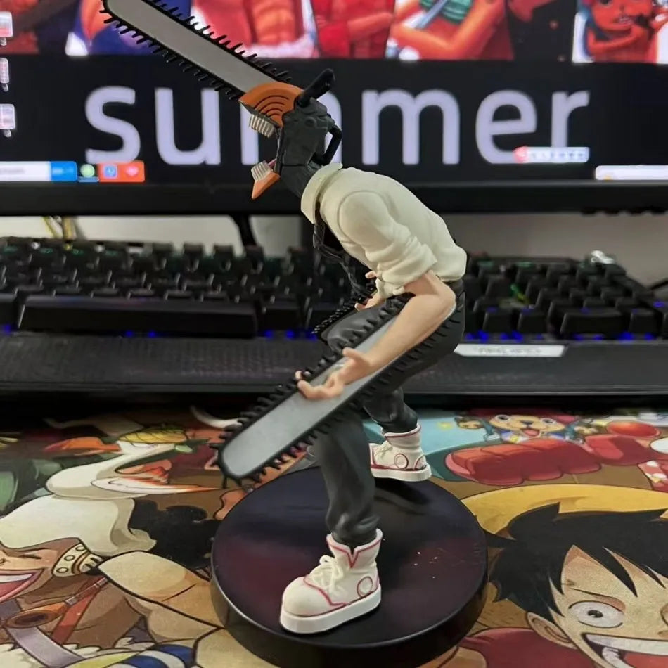 Man chainsaw denji anime figure denji/power action figure 1560 chainsaw man denji statuette adult model collectible doll toy