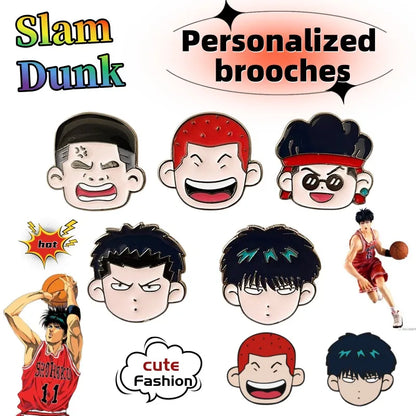 Slam Dunk Sakuragi Rukawa Brooch