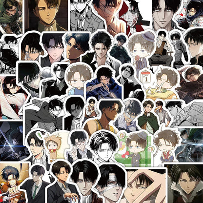 10/30/63pcs Cool Levi Anime Stickers Attack on Titan Cartoon Sticker Aesthetics Scrapbooking Laptop Luggage Characters Decals