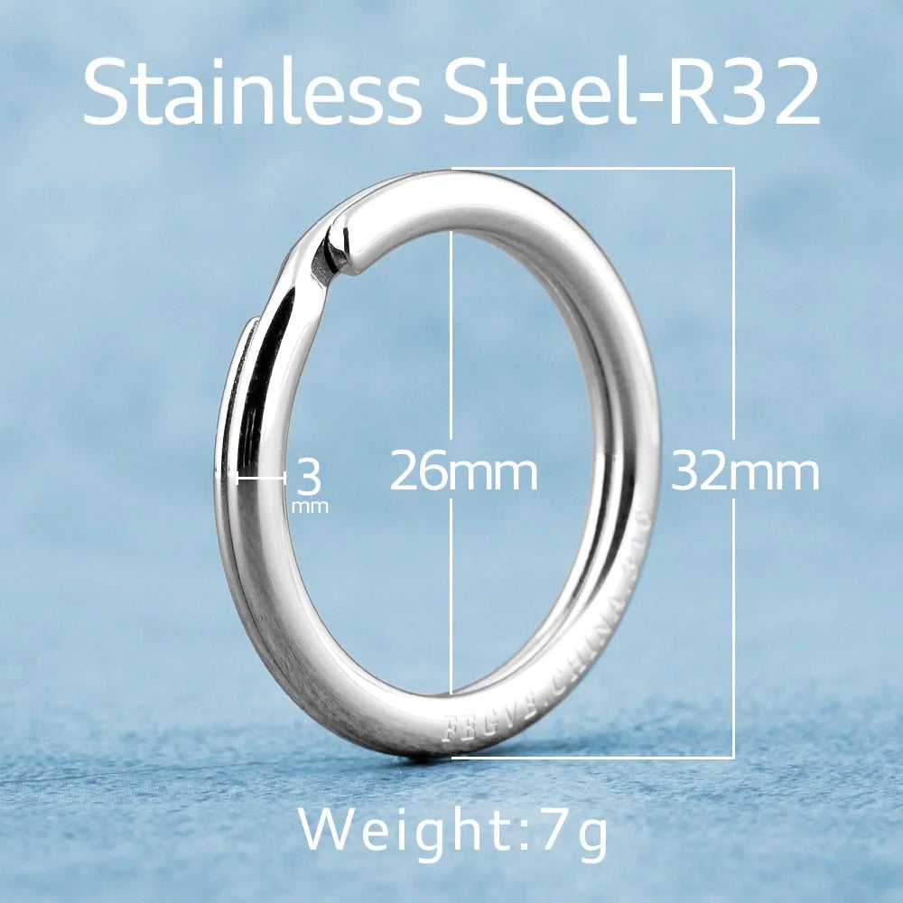 Real Titanium Alloy Key Rings Keychains Buckle Pendant Super Lightweight Man Car Keychain for Male Creativity Gift Wholesale