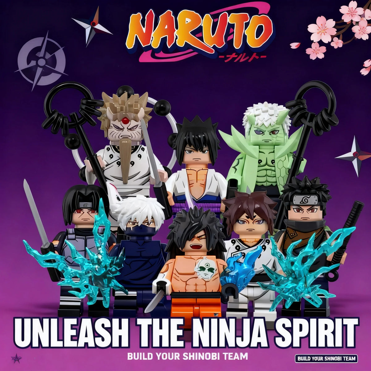 Anime Naruto Sasuke Uchiha Itachi Kakashi Jiraiya Tsunade Obito Indora Mini Blocks Figure WM6155 WM6154 WM6153 Collectible