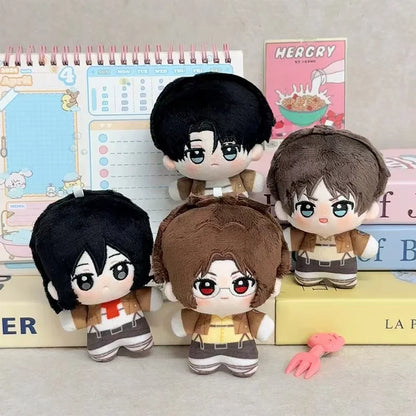 10CM Cute Cartoon Game Anime Attack on Titan Plush Toys Soft Anime Figure Character Peripheral Merchand Keychain Lover Kid Gifts