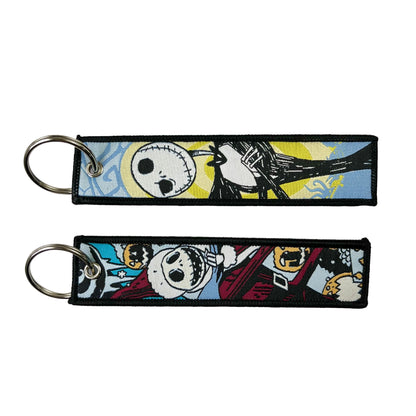 Anime Girls Embroidery Keychain