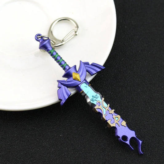 Master Sword Keychain Tears of The Kingdom Link Hero Hylian Shield Pendant Keyring For Fans Collect Jewelry