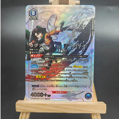 Proxy Union Arena Attack on Titan Action Points Eren & Levi con Bonus Jean Card Nuevo Japan Card Gold Rare Signed TCG Anime Card