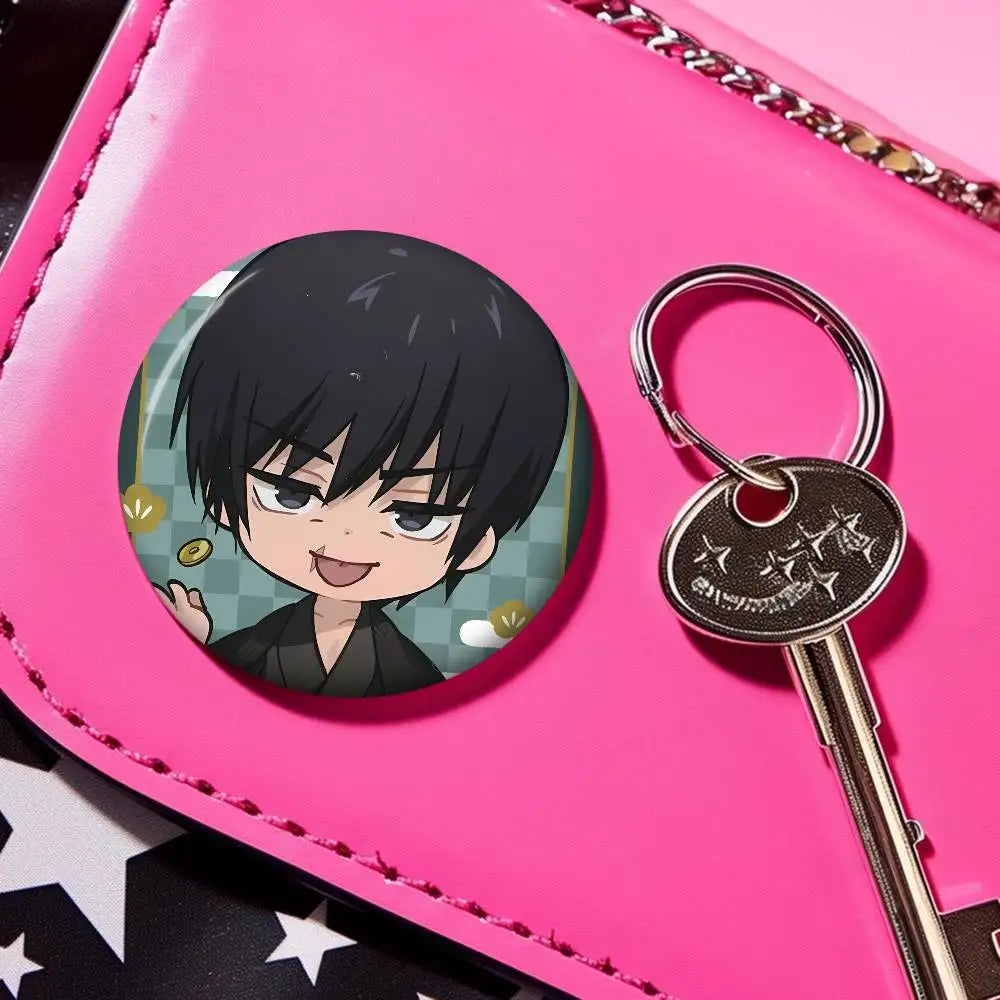 Anime Toji Fushiguro Photo Brooches Creative Round Badge Gifts Pins 32/44/58mm