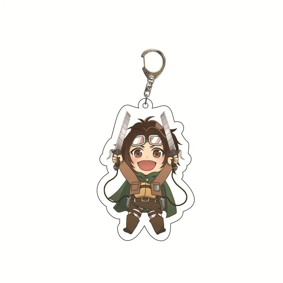 Attack On Titan Keychain Acrylic Keychain Custom Logo Print Backpack Creative Pendant Wholesale Stock Available