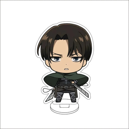 10CM Anime Attack on Titan Eren Jaeger Hange Zoë Mikasa Ackerman Armin Arlert Cos Acrylic Figure Stand Cute Gifts Ornaments