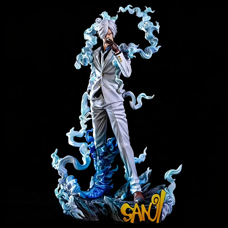 One Piece Nika Sanji Nika Zoro 28cm Anime Figure Two Headed Statue With Base PVC Collectible Model Toy Desktop Ornament Boy Gift