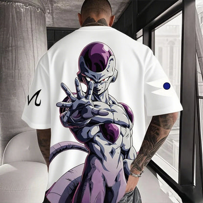 Dragon Ball Frieza Anime Men's T Shirt Cotton Women Short Sleeve Graphic Tee Streetwear Summer Casual Tops Hip Hop Y2k Clothes