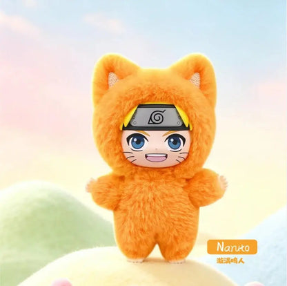 EAKI Naruto Kitten Land Series V3 Plush Blind Box Itachi Sasuke Obito Cute Peripheral Doll Soft Figure Toy Surprise Pendant Gift