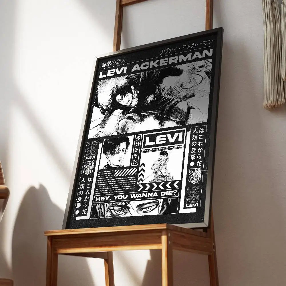 Anime Attack on Titan Poster Album Art Cover Songs Music Rap Wall Waterproof Paper Sticker For Living Room Home Decor