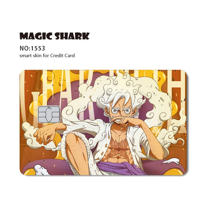 Hot Sale Maigc Shark Anime One-Pieces Chopper Luffy Nami Waterproof Front Side Sticker Film Skin for Credit Debit Card
