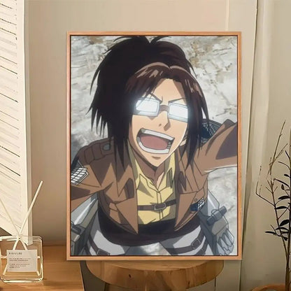 Hange Zoe Attack On Titan Anime   Poster Perfect Space Sticker Self Adhesive for Office Home Theater Wall Art Decor Fancy Gift