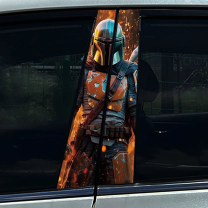 Graffiti Anime Mandalorian Yoda Car B Pillar Sticker