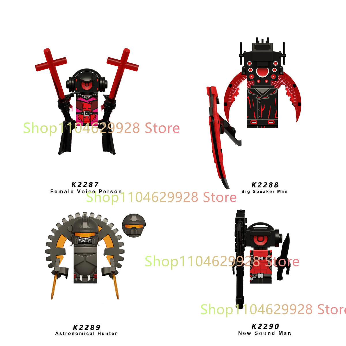 New KDL DJ Upgrade War-Damaged Skibidi Toilet Man Figures Anime Block Toys TvMan Titan Bricks Model Toy For Kid Birthday Gift