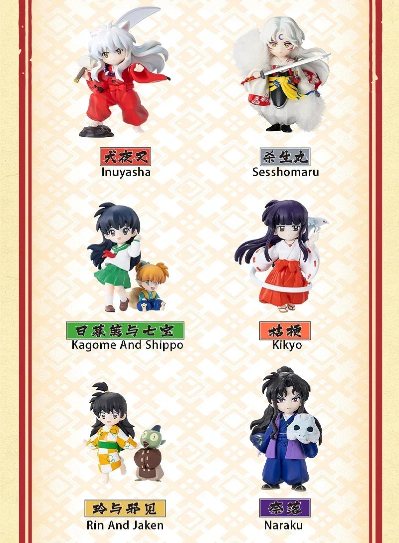 POP MART GONG Inuyasha Warring States Journey Series Mystery Box Genuine Blind Box Guess Toys Bag Ornament Figurines Home Decor