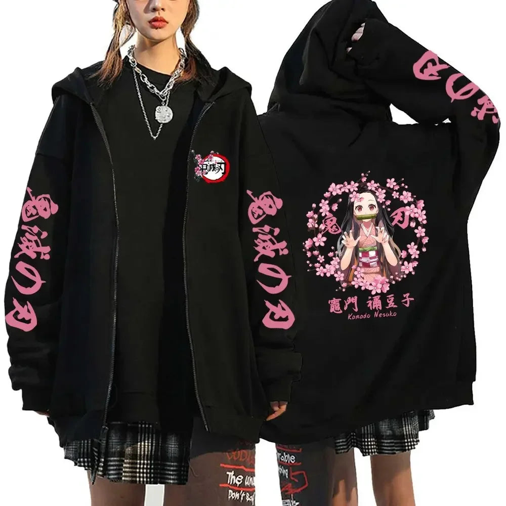 Demon Slayer Nezuko Zip Hoodie
