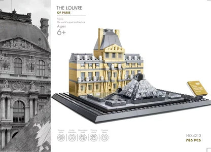 MOC World Famous Architecture Edifice Opera House Building Blocks Villa Savoye Bridge Tower Toy Children Birthday Christmas Gift