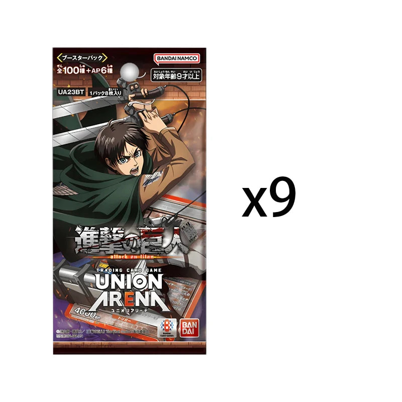 BANDAI Union Arena Attack on Titan UA23BT Booster Japanese Anime TCG Collection Card