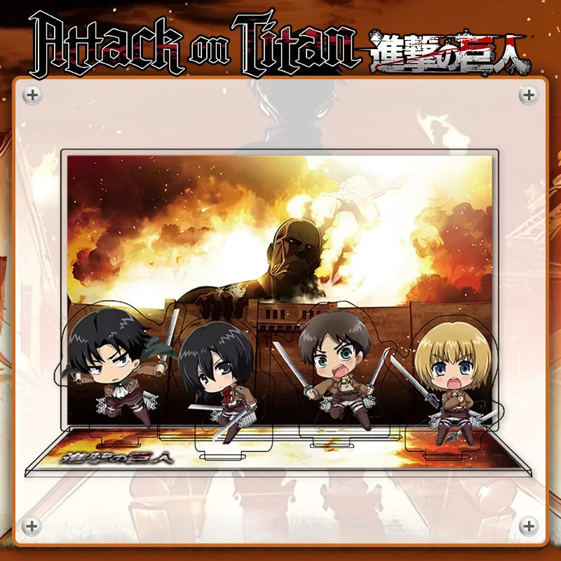 Attack on Titan Acrylic Stand Anime Fan Merchandise Multi Layer Figure Stand Customizable Design Collectible Gift for Fans