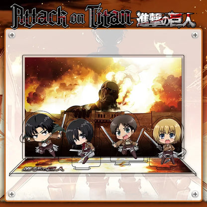 Attack on Titan Acrylic Stand Anime Fan Merchandise Multi Layer Figure Stand Customizable Design Collectible Gift for Fans