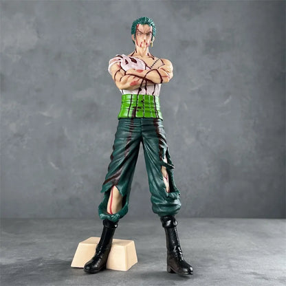 28cm One Piece Anime Action Figure Roronoa Zoro Vinsmoke Sanji Stand Posture Pvc Statue Figurine Model Collection Boy Toy Gifts