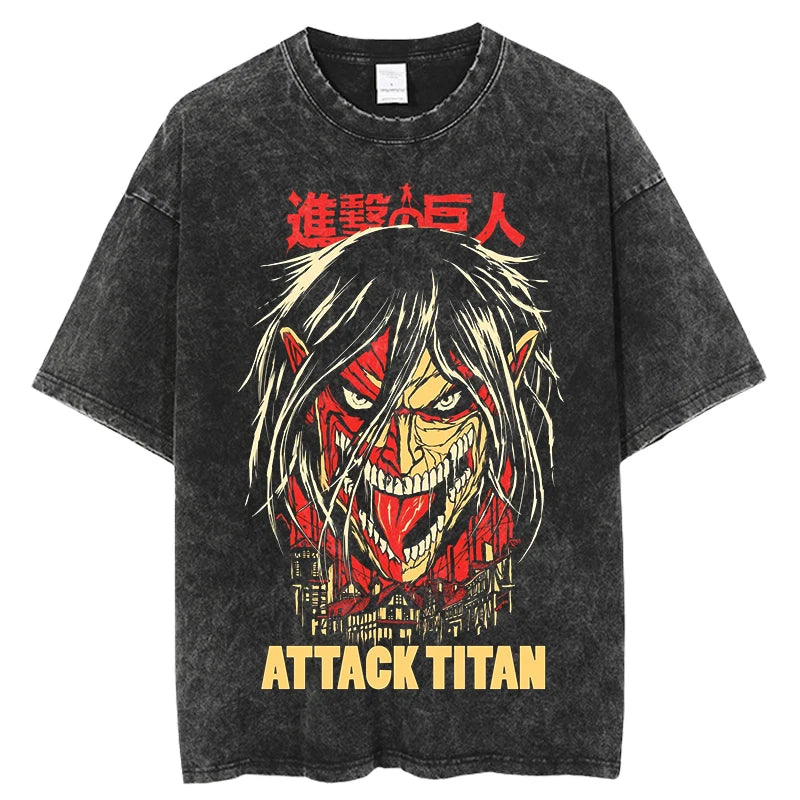 Harajuku Anime Attack on Titan Levi Ackerman Print Tee Men Women Comfortable T-shirts Casual Loose T Shirt Male Cotton Tshirt