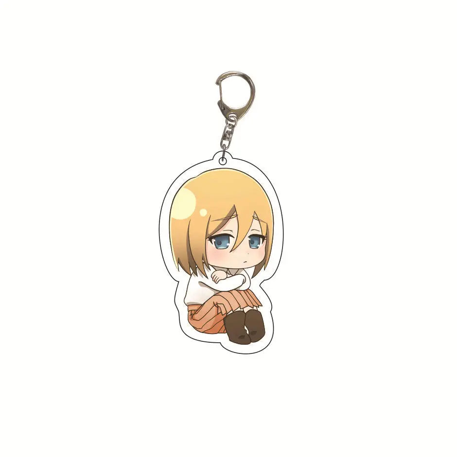Attack On Titan Keychain Acrylic Keychain Custom Logo Print Backpack Creative Pendant Wholesale Stock Available