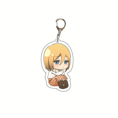 Attack On Titan Keychain Acrylic Keychain Custom Logo Print Backpack Creative Pendant Wholesale Stock Available
