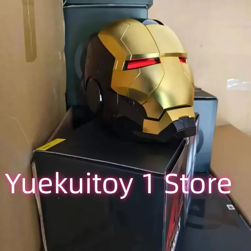 Wearable Iron Man Mk5 Helmet Toy with Arm Cannon Role Play Gift for Fans Transformers Bumblebee & Green Goblin Designs