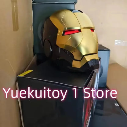 Wearable Iron Man Mk5 Helmet Toy with Arm Cannon Role Play Gift for Fans Transformers Bumblebee & Green Goblin Designs