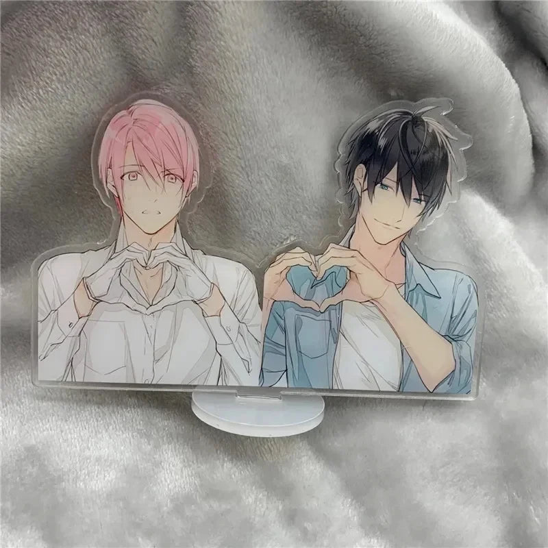 Anime 10 Ten Count Shirotani Kurose Yaoi Rihito Takarai Yaoi BL Couples Stand Figure Model Display Desk Decoration Accessories