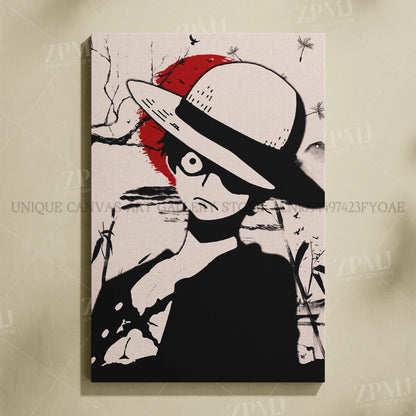 One Piece Monkey D. Luffy Canvas Poster