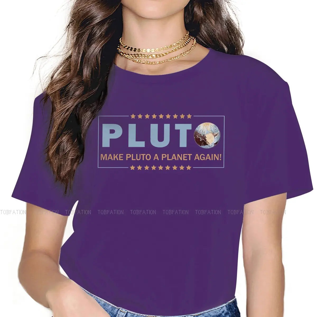 Make A Planet Again Pluto Oversized T-Shirt